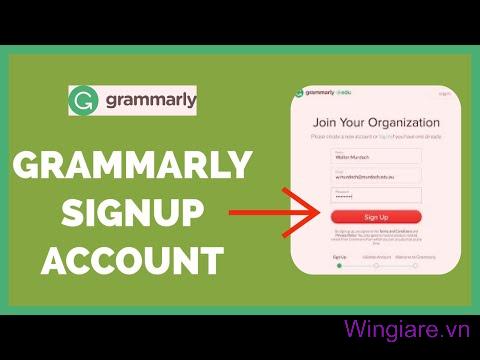 Đăng ký tài khoản Grammarly