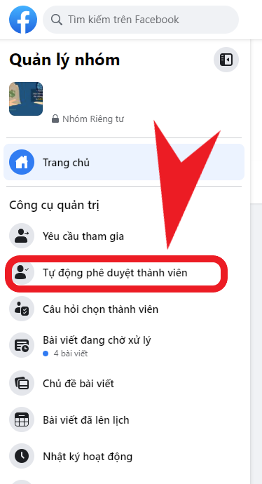 Hướng dẫn cài đặt duyệt bài tự động trong nhóm Facebook