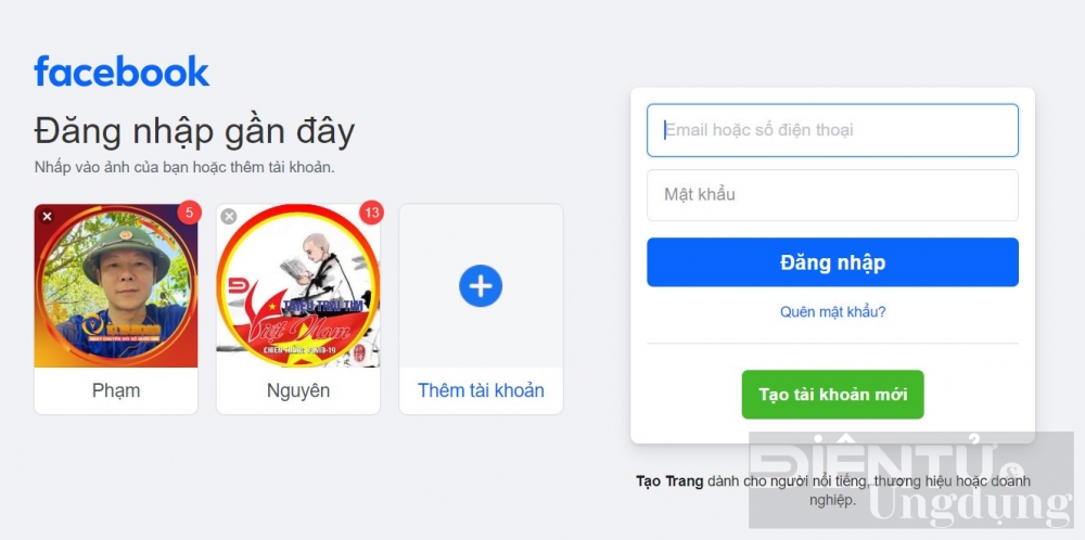 Facebook tự động đăng xuất