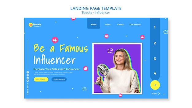 Famous Influencer Landing Page