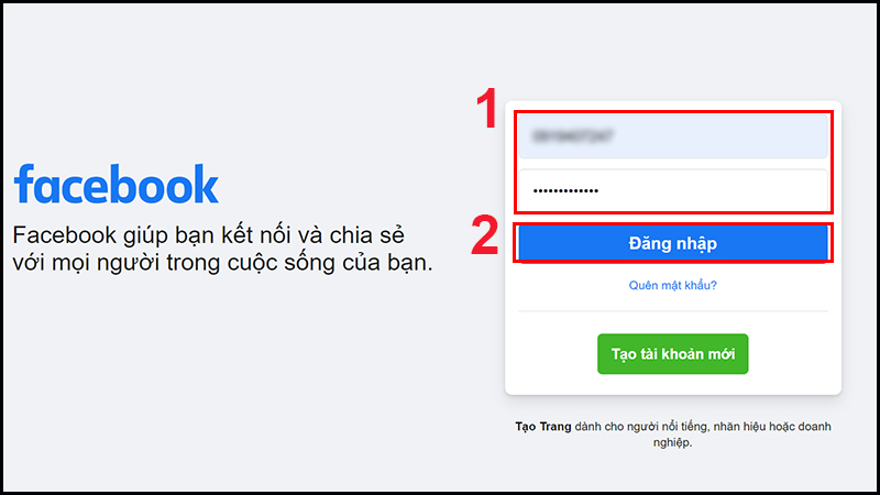 Tự động đăng nhập Facebook